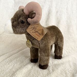 Aurora Miyoni Brown Bighorn Sheep 9” Realistic Stuffed Animal Plush Tags
